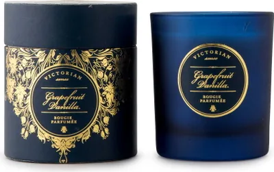 Obrázok produktu pre Viktoriánska sviečka s vôňou grapefruitu a vanilky: grapefruit a vanilka, až 30 hodín, priemer 7,5 x 8,5 cm