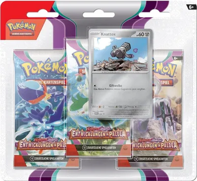 Produktbild von Pokemon - KP02 Entwicklungen in Paldea - Knattox Blister - Karmesin & Purpur 2 - Deutsch