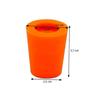 Produktbild von Stopfen Gummi Konisch Stecker Stöpsel Korken Gummistopper für Gärballons nr 1