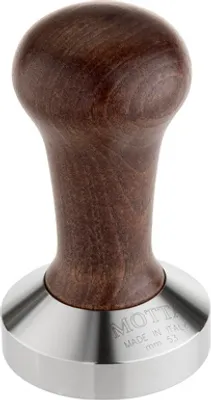 Produktbild von Motta Tamper 53 mm Edelstahl-Basis Holzgriff braun