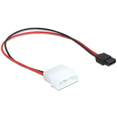 Produktbild von DeLOCK 82913, 0,245 m, SATA 15-Pin, Schwarz, Rot