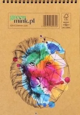 Zdjęcie produktu dla Szkicownik Lew 14 x 25 cm ekologiczny na spirali