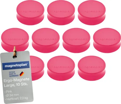 Produktbild von Magnetoplan Ergo large Magnete pink 34mm 10St