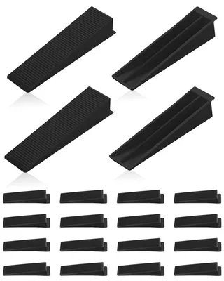 Zaunkeile aus Kunststoff, 20 Stück, 8,5x2x1,5 cm, schwarz