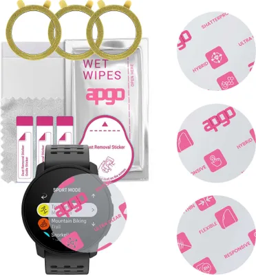 Produktbild von apgo 3 Stück Schutzglas, klar, kompatibel mit Suunto 9 Peak Pro Smartwatch, Hybrid 8H, Ersatz für Hartglas, Displayschutzglas, Bildschirmschutz, Displayschutz, kratzfest