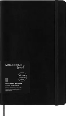 Immagine prodotto di Moleskine Smart Notebook, Sistema di Smart Writing, Smart Notebook con Copertina Morbida, Pagine a Righe e Chiusura Elastica, Formato Large 13 x 21 , Colore Nero