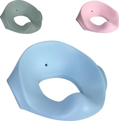 Obrázek produktu pro Kikkaboo WC sedátko Flipper, anatomický tvar, ochrana proti stříkající vodě, modré boční úchyty