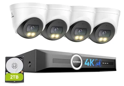 Productafbeelding van Beveiligingscamera 4K PoE - 8 MP Ultra-HD - 2 TB Opslag - Bedraad - Kleurennachtzicht voor Buiten