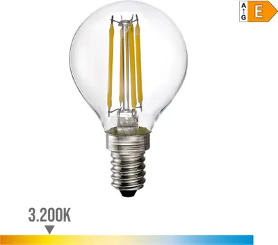 Image de Ampoule Led Sphérique E14 éclairage Chaud, économique Et Design - Edm