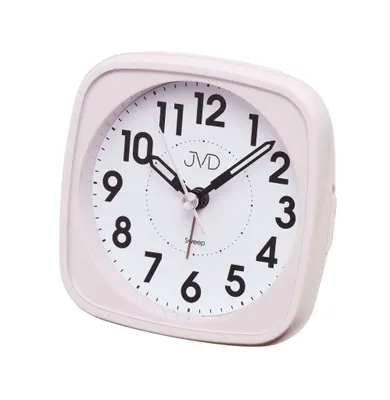 Produktbild von JVD SRP838.5 Wecker Quarz analog weiß leise ohne Ticken mit Licht Snooze