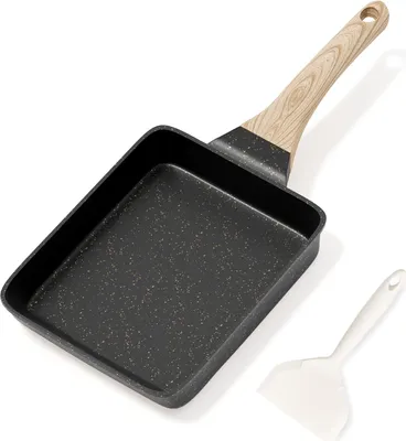 Immagine prodotto di Padella antiaderente per omelette tamagoyaki - Adatta per uova e pancake - 1 pezzo - Rivestimento in granito
