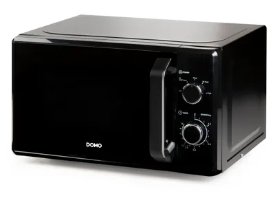 Zdjęcie produktu dla Domo DO2520, Blat, Mikrofalówka Solo, 20 l, 800 W, Przyciski, obrotowy, Czarny