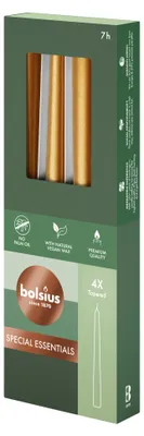 Obrázek produktu pro Zlaté metalické svíčky 4 kusy