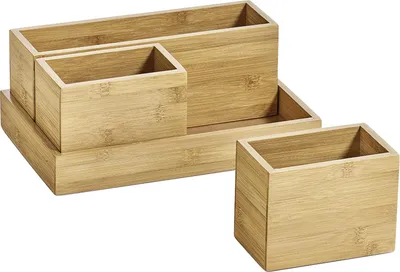 Obrázok produktu pre ZELLER PRESENT Organizer-Set Bambus 28x17,7x11cm 4teilig