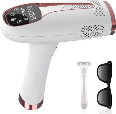 Produktbild von OKWISH IPL Geräte Haarentfernung Laser Haar Entferner mit 5 Energiestufen 999,999 Lichtimpulse, Dauerhafte Schmerzlos Haarentfernung Haarentfernungsg