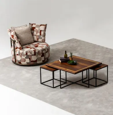 Immagine prodotto di Design tessuto multicolore divano poltrona 1 posto imbottitura divani lounge club nuovo