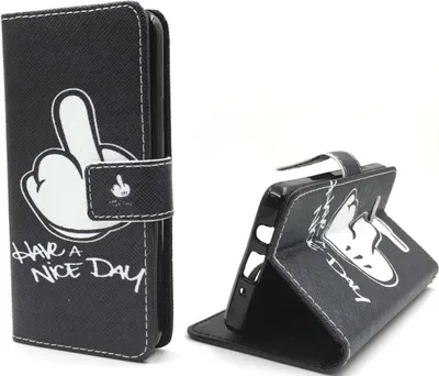 Produktbild von Handyhülle Tasche für Handy Samsung Galaxy A3 2015 Mittelfinger