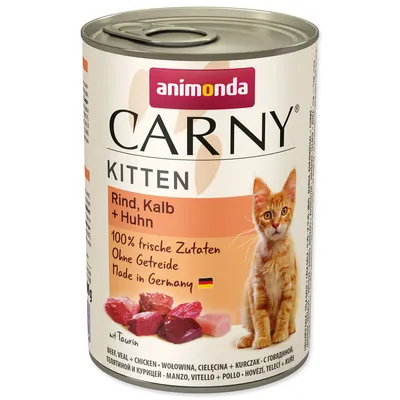 Obrázok produktu pre ANIMONDA Carny Kitten Cielęcina Kurczak Indyk 400g - mokra karma dla kociąt