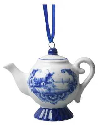 Heinen Delfts Blauw – Weihnachtsornament - Teekanne - Delfter Blau - Keramik - 7 cm – Bild 1