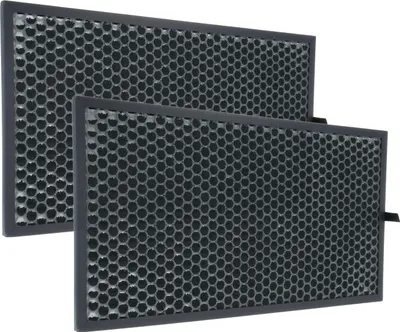 Produktbild von vhbw 2x Aktivkohlefilter kompatibel mit Sharp KC-D60EU-W, KC-G60EUW Luftreiniger - Luftfilter Schwarz