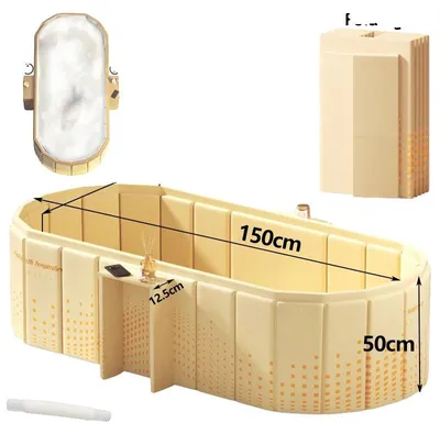 Obrázok produktu pre Vaňa, prenosný dizajn, ekologický materiál, 1,5 m s poličkou
