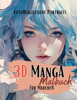 Produktbild von 3D Manga Malbuch für Mädchen (Manga Malbücher, Lucy´s)