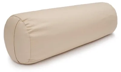 Produktbild von yogabox Yoga und Pilates Bolster / Yogarolle D - regional hergestellt - sand 65 x 22 x 22 cm Buchweizenschalen