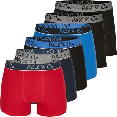 Produktbild von 6er Pack Phil & Co Berlin Jersey Boxershorts Trunk Short Pant FARBWAHL - Farbe: DESIGN 13, Grösse: XL