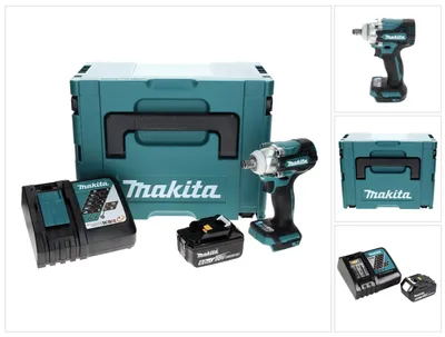 Obrázek produktu pro Akumulátorový rázový utahovák Makita DTW 300 RG1J 18 V 330 Nm 1/2" bezkartáčový + 1x akumulátor 6,0 Ah + nabíječka + Makpac