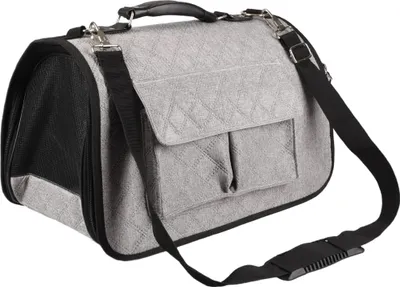 Zdjęcie produktu dla Torba transportowa dla zwierząt FLAMINGO Amy Grey 45×21×28 cm