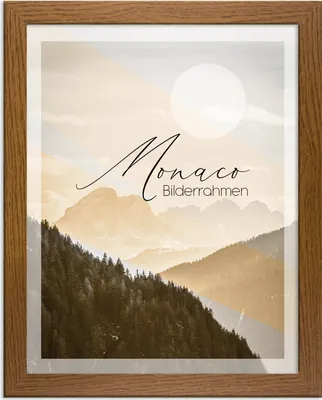 Produktbild von Bilderrahmen Monaco - 60x120 cm, Eiche Rustikal Nachbildung, 1 mm Kunstglas klar