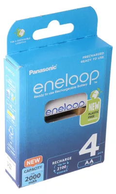 Produktbild von Panasonic eneloop Standard (ehem. Sanyo eneloop Standard) Akku Mignon/AA HR-3UTG 2000mAh 4er Pack