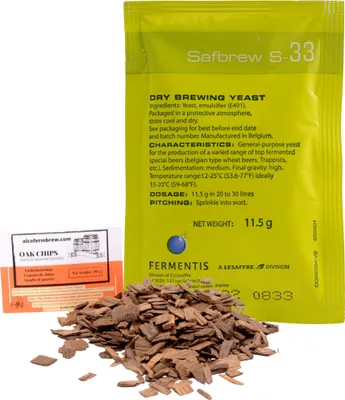 Produktbild von Fermentis Bierhefe - Safbrew s 33 + Oak Chips, Fermentis-Hefe, Bierhefe, Brauhefe