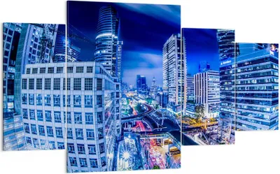 Produktbild von Bild auf Leinwand - Leinwandbild - Asien bangkok stadt architektur - 160x90cm - Wand Bild - Wanddeko - Leinwanddruck - Bilder - Kunstdruck - Leinwand bilder - Wandkunst - DL160x90-2457