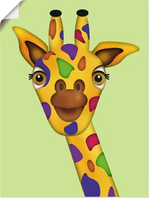 Produktbild von ARTland Poster Bunte Giraffe Größe: 45x60 cm