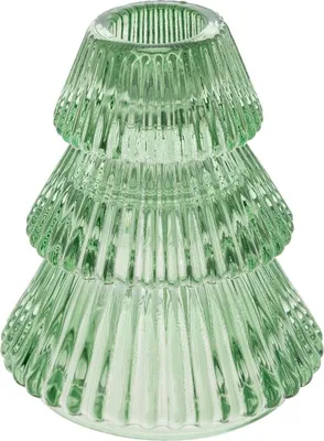 Produktbild von Windlicht tannenbaumform h.10cm grünes glas - Atmosphera créateur d'intérieur