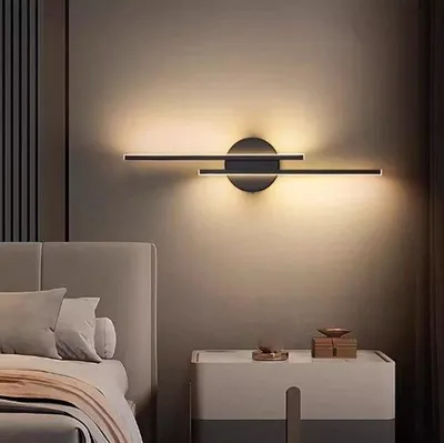 Immagine prodotto di Applique a LED, design minimalista, lineaare, per interni, ideale per camere da letto, soggiorni, verande e hotel.