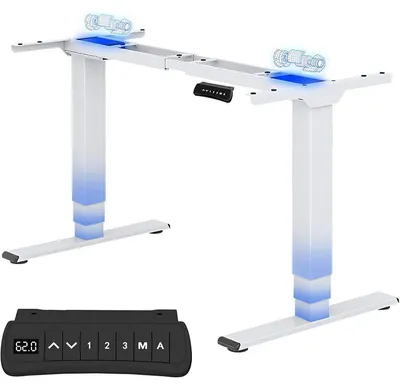 Obrázek produktu pro Výškově nastavitelný stůl EC5W-Pro-EU, nosnost 160 KG, bez desky, bílý