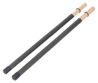 Image de 2 pièces Tambour Pinceau Baguette Maillet Bambou Percussion Outil Instrument Accessoires Set Kit Noir