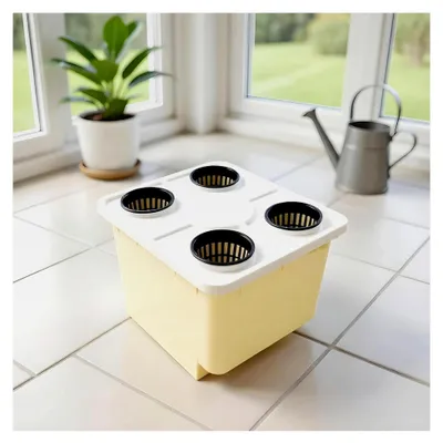 Produktbild von Hydrokultur-Pflanzgefäß mit siphonischer Drainage für Innenfensterbank, Balkon, Garten und Gewächshaus