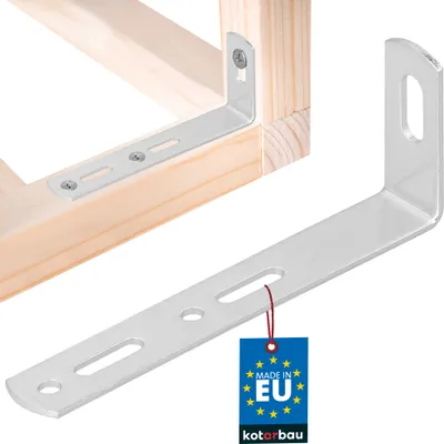 Obrázek produktu pro KOTARBAU® Upevnění na stěnu 90 x 35 x 15 mm Ocelová ochrana proti naklonění Stavební podpěra Upevnění skříně Pozinkované nábytkové kování Dřevěná montážní konzola Katownik