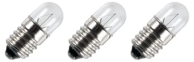 Produktbild von OE Lightning Signallampe E10 6V 0.3W T9 9×23mm 3 St. 2500K dimmbar