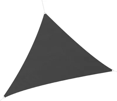 Produktbild von AGA Sonnensegel dreieckig Grau 5x5x5 m Polyester UV-beständig mit Metallösen für Terrasse, Garten, Balkon & Pool