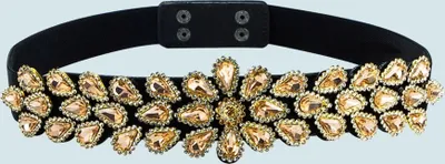 Zdjęcie produktu dla Pasek Drop Diamond Brązowy - Stylowy Akcent dla Każdej Kobiety KP12641