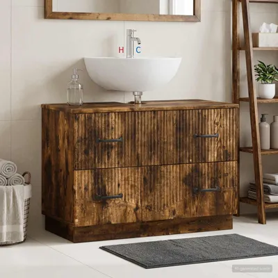 Obrázek produktu pro Maison Exclusive – Skříňka pod umyvadlo HOORN, barva: dubový Imitace, rozměry: 82 x 41 x 56 cm