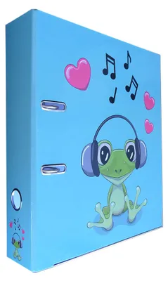 Produktbild von ADINA Motivordner Frosch mit Kopfhörer