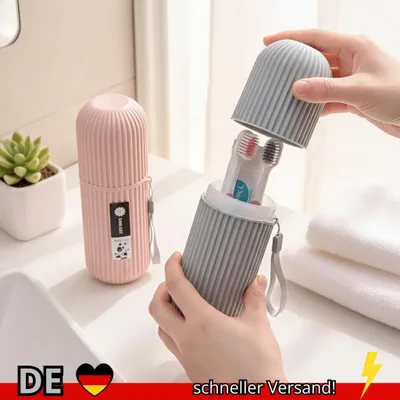 Produktbild von Tragbare Zahnpasta-Zahnbürsten-Schutzhalter-Etui Reise- und