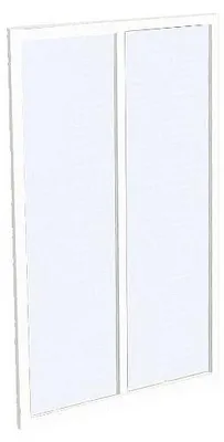Produktbild von BAYVIEW verglaste Wand aus thermisch lackiertem Aluminium in Weiß - 60 × 130 cm