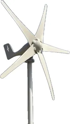 Zdjęcie produktu dla Turbina wiatrowa, wysoka wydajność, trwała konstrukcja, 48 V, z kontrolerem MPPT-b, biały-b