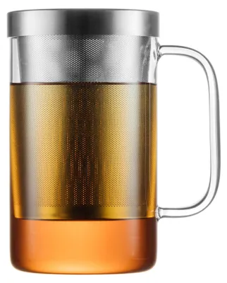 Theeglas mit Sieb & Deckel, 500 ml, spülmaschinengeeignet